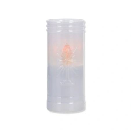 LED insert with flame effects and batteries