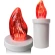 LED insert with flame effects and batteries, 11 cm