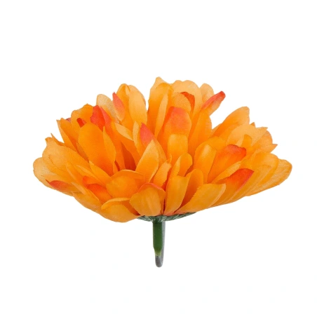 Artificial chrysanthemum flowers, 9.5×6 cm, orange color, 1 pack - 12 pcs.