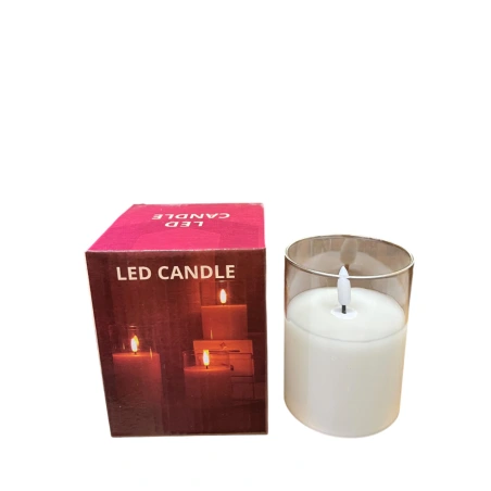 LED candle, 7.5×10 cm