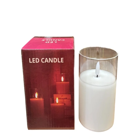 LED candle, 7.5×12 cm