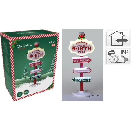 NORTH POLE OUTDOOR SIGN 95CM