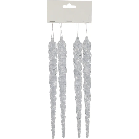 ICICLE HANGDECO CLEAR 4PCS