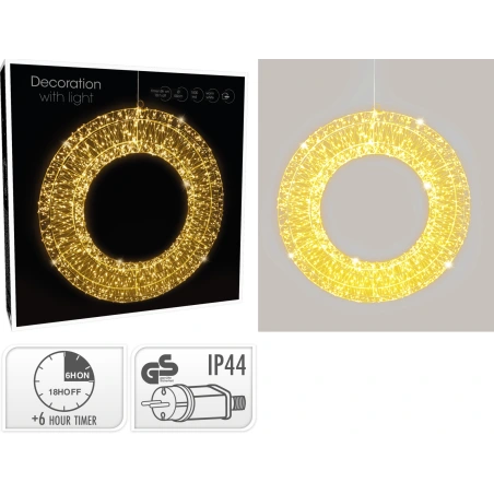 LED žiedas, 58 cm