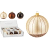XMAS BALL GLASS 80MM 3ASS