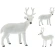 DEER STANDING 37CM WHITE 2ASS