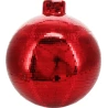 MIRROR BALL 28X32X13CM RED
