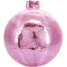 MIRROR BALL 28X32X13CM PINK