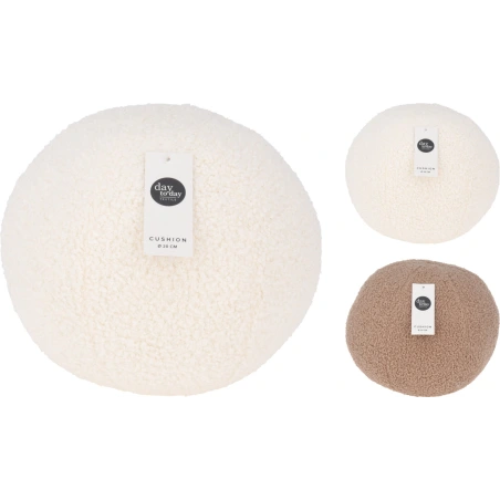 CUSHION ROUND D20CM 2ASS CLR