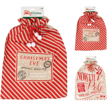 GIFT BAG XMAS 50X70CM 2ASS