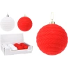 XMAS BALL 80MM KNITTED DESIGN
