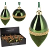 ORNAMENT GLASS 8CM GREEN VELVE