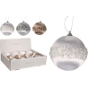 XMAS BALL 100MM BEADS 3ASS CLR