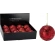 XMAS BALL 80MM GLITTER RED