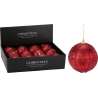 XMAS BALL 100MM GLITTER RED