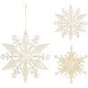 SNOWFLAKE HANGDECO GOLD 2ASS, 23,5 CM