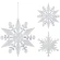 SNOWFLAKE HANGDECO SILVER 2ASS, 23 CM