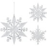 SNOWFLAKE HANGDECO SILVER 2ASS, 23 CM