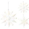 SNOWFLAKE HANGDECO IRI W 2ASS, 23 CM