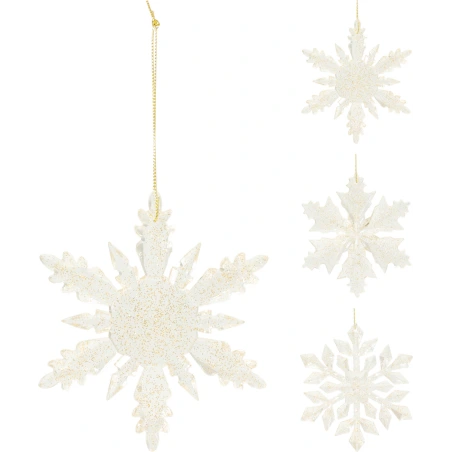 SNOWFLAKE HANGDECO GOLD 11.8CM
