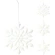 SNOWFLAKE HANGDECO IRI WH 3ASS, 13,5 CM