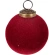 XMAS BALL 80MM GLASS RED