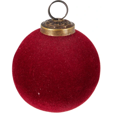XMAS BALL 80MM GLASS RED