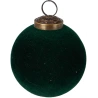 XMAS BALL 80MM GLASS GREEN