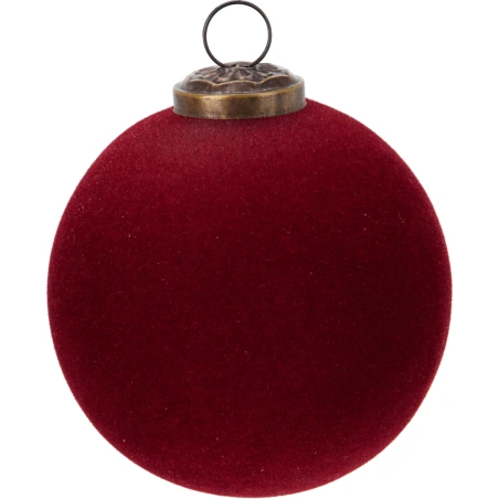 XMAS BALL 100MM GLASS RED