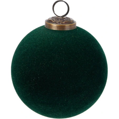XMAS BALL 100MM GLASS GREEN