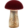 MUSHROOM 9CM GLASS RED