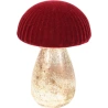 MUSHROOM 13CM GLASS RED