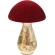 MUSHROOM 21CM GLASS RED