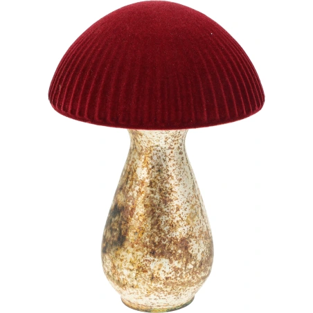 MUSHROOM 21CM GLASS RED