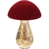 MUSHROOM 21CM GLASS RED