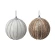 XMAS BALL 80MM GLITTER 2ASS