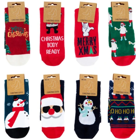 SOCKS XMAS MEN 8ASS DESIGN
