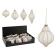 XMAS BALL ORNAMENT WHITE GOLD