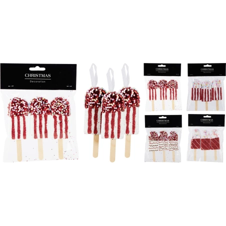 ICE CREAM HANGDECO 12CM 3PCS