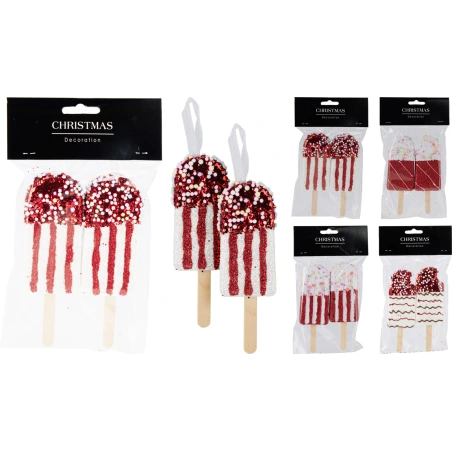 ICE CREAM HANGDECO 14CM 2PCS