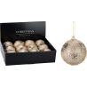 XMAS BALL 80MM GLITTER GOLD