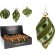 ORNAMENT GLASS 8CM GREEN VELVE