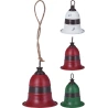 BELL WITH JUTE HANGER 14X19CM