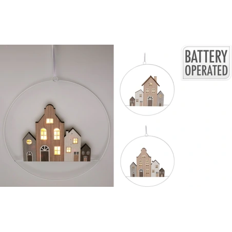 DECO METAL RING WITH LED HOUSE