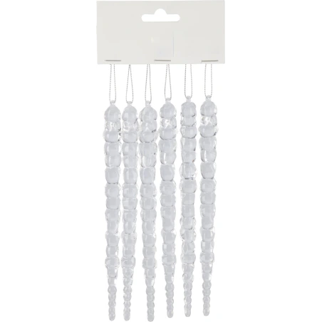 ICICLE HANGDECO 6PS 25 CM