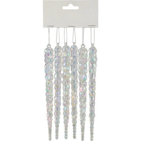 ICICLE HANGDECO IRI 6PS 25 CM