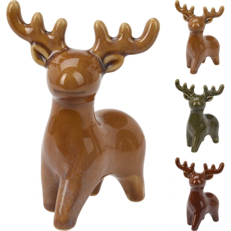 REINDEER STANDING 14CM 3ASS CL