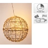 BALL WITH LED BLACK METAL 35CM