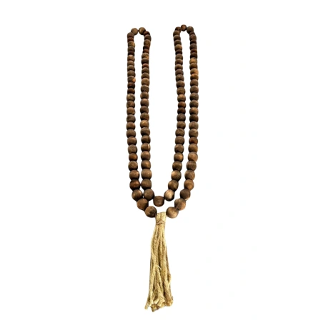 Wooden beads, 200×2×2 cm