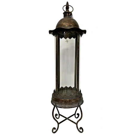 Metal lantern, 21×21×72 cm